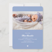 Manuscript Lettering Baby geboorteaankondigingen Aankondiging (Achterkant)