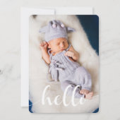 Manuscript Lettering Baby geboorteaankondigingen Aankondiging (Voorkant)