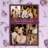 Manuscript Love and Bedankt Bordo Photo Collage We