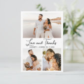 Manuscript Love and Bedankt Elegant Photo Collage (Staand voorkant)