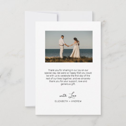 Manuscript Love and Bedankt Elegant Photo Collage (Achterkant)