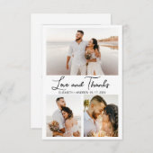 Manuscript Love and Bedankt Elegant Photo Collage (Voorkant / Achterkant)