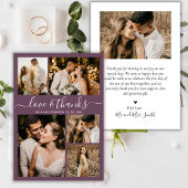 Manuscript Love and Bedankt Mauve Photo Collage We