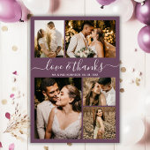 Manuscript Love and Bedankt Mauve Photo Collage We