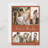 Manuscript Love and Bedankt Terracotta Photo Weddi (Voorkant)