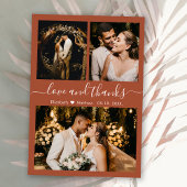 Manuscript Love and Bedankt Terracotta Wedding