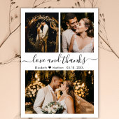 Manuscript Love and Bedankt Wedding 3 Photo Collag