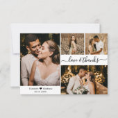 Manuscript Love and Bedankt Wedding 4 Photo Collag (Voorkant)