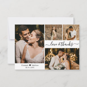 Manuscript Love and Bedankt Wedding 4 Photo Collag