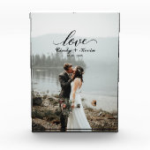 Manuscript Love Personalized Wedding Bride Groom Fotoblokken (Voorkant)