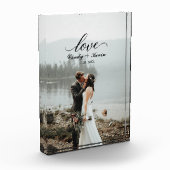 Manuscript Love Personalized Wedding Bride Groom Fotoblokken (Links)