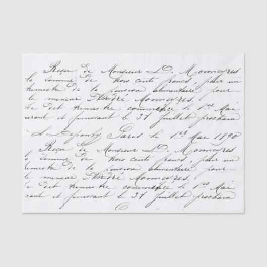 Manuscript Love. Tissuepapier (Voorkant)