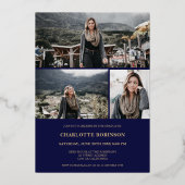 Manuscript marine gold afstuderen 4 foto's afstude folie uitnodiging (Achterkant)