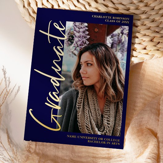 Manuscript marine gold afstuderen 4 foto's afstude folie uitnodiging