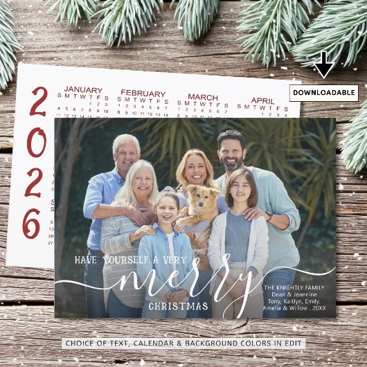 Manuscript MERRY CHRISTMAS de Bekleding van de Fot Feestdagenkaart