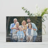 Manuscript MERRY CHRISTMAS de Bekleding van de Fot Feestdagenkaart (Staand voorkant)