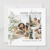 Manuscript Merry kerstBerry Photo Holiday Kaart (Voorkant)