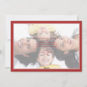 Manuscript Merry kerstboom Red Green 2 Foto Feestdagenkaart (Achterkant)