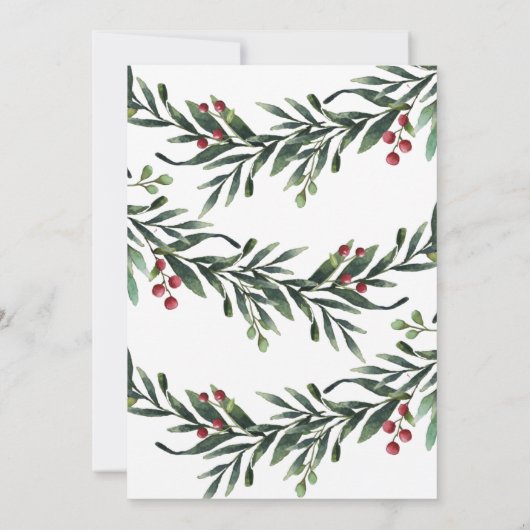 Manuscript Merry kerstBranch Business Holiday Kaart (Achterkant)