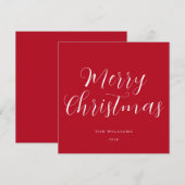 Manuscript Merry KerstRed Feestdagenkaart (Voorkant / Achterkant)