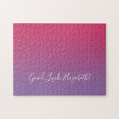 Manuscript met de naam Good Luck Pink naar Paarse  Legpuzzel (Horizontaal)