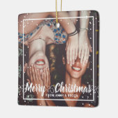 Manuscript met Hart Foto Red Keepomwille Keramisch Ornament (Links)