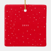 Manuscript met Hart Foto Red Keepomwille Keramisch Ornament (Achterkant)