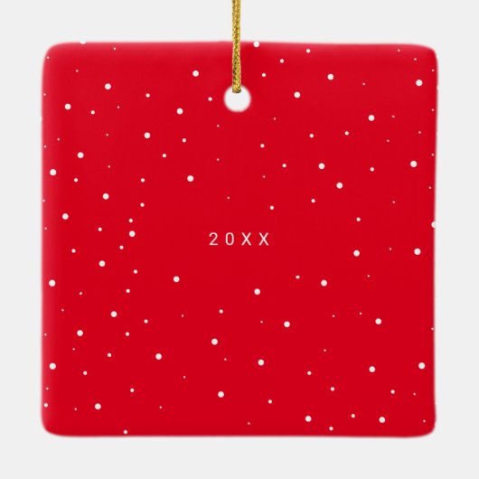 Manuscript met Hart Foto Red Keepomwille Keramisch Ornament (Achterkant)