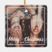 Manuscript met Hart Foto Red Keepomwille Keramisch Ornament (Voorkant)