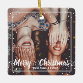 Manuscript met Hart Foto Red Keepomwille Keramisch Ornament