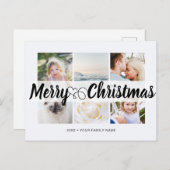 Manuscript met Kerst van de Kerst 6 foto's van het Briefkaart (Voorkant / Achterkant)