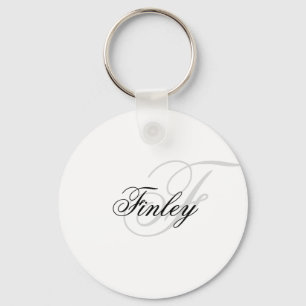 Manuscript met minimalistisch monogram Wassermarke Sleutelhanger