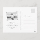 Manuscript Mistletoes van Chalkboard Merry Kerstfo Feestdagenkaart (Achterkant)