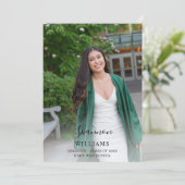 Manuscript Mod Naam Foto GraduPartij Verticale WH Kaart (Staand voorkant)