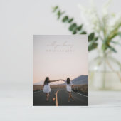 Manuscript Moderne Elegant Bridesmaid-conceptkaart Kaart (Staand voorkant)