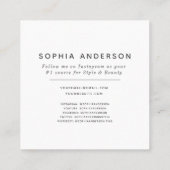 Manuscript Moderne Minimale Eenvoudige Foto Social Contactkaartje (Achterkant)