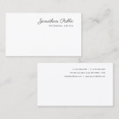 Manuscript Moderne Minimalistische Sjabloon van he Visitekaartje (Voorkant / Achterkant)