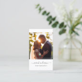 Manuscript Moderne Typografie Fotograaf omlijst Visitekaartje (Staand voorkant)