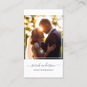 Manuscript Moderne Typografie Fotograaf omlijst Visitekaartje