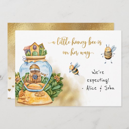 Manuscript Moeder to Bee Zwangerschap Aankondiging (Voorkant / Achterkant)
