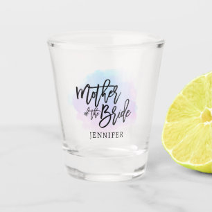 Manuscript Moeder van de Bride/Lila Waterverf/Naam Shot Glas