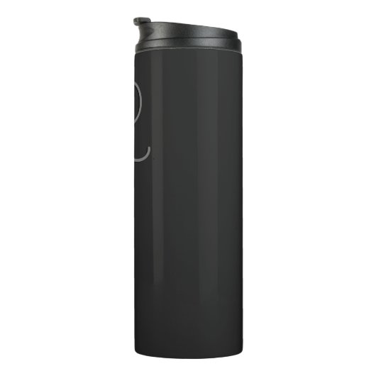 Manuscript Monogram Black Thermal Tumbler Thermosbeker (Geroteerd rechts)