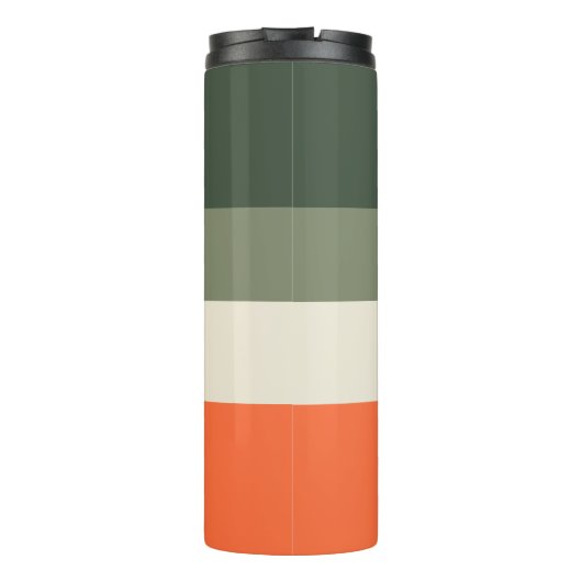 Manuscript Monogram Colorblock Horizontale Stripe  Thermosbeker (Achterkant)