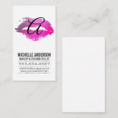 Manuscript monogram / Expressieve kus Visitekaartje (Voorkant / Achterkant)