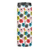 Manuscript Monogram Flowers Thermal Tumbler Thermosbeker (Achterkant)