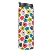 Manuscript Monogram Flowers Thermal Tumbler Thermosbeker (Geroteerd rechts)