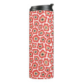 Manuscript Monogram Flowers Thermal Tumbler Thermosbeker (Gedraaid links)