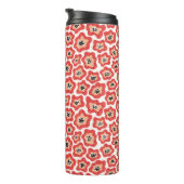 Manuscript Monogram Flowers Thermal Tumbler Thermosbeker (Geroteerd rechts)