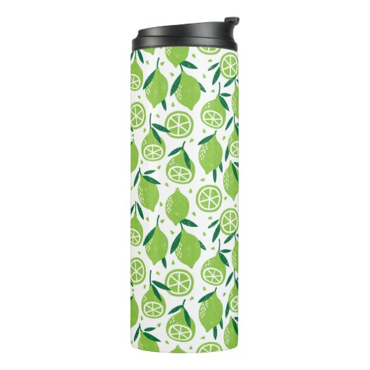 Manuscript Monogram Fruit Thermal Tumbler Thermosbeker (Gedraaid links)