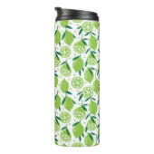 Manuscript Monogram Fruit Thermal Tumbler Thermosbeker (Geroteerd rechts)